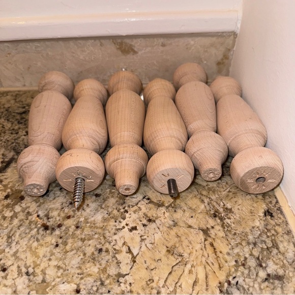 6ct Traditional Wooden Sofa Legs - Picture 5 of 6